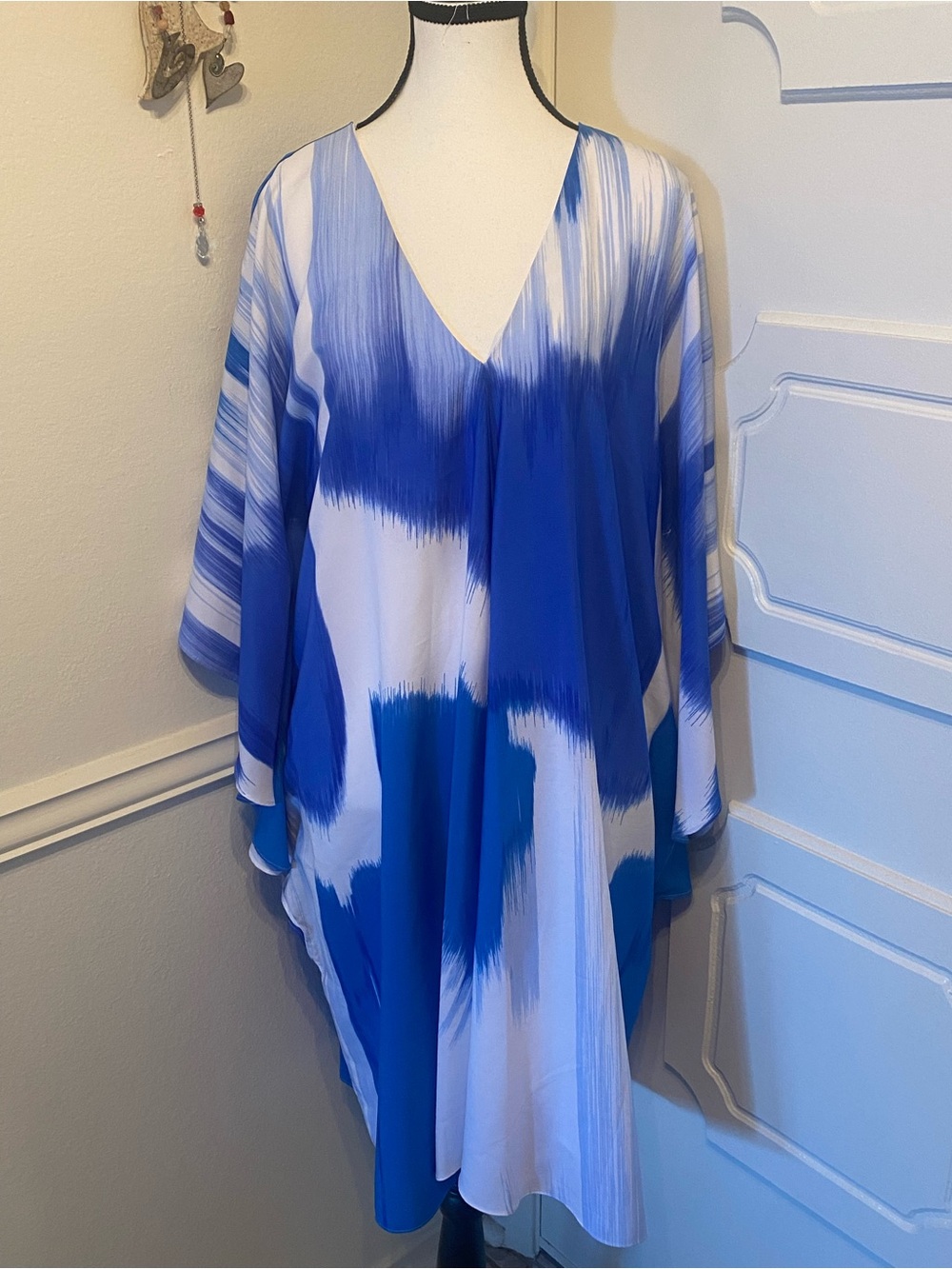 Lauren Ralph Lauren Kaftan Short V- Neck Dress Gorgeous 🤩 Sz L/XL $155